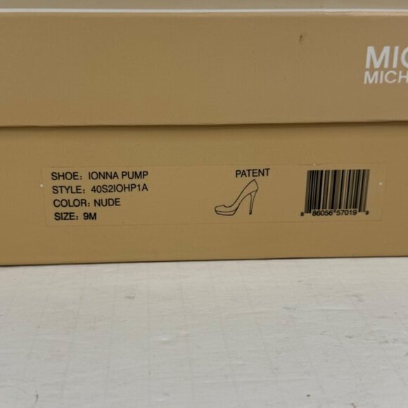 MICHAEL Michael Kors Nude Beige Ionna Pump Platform Round Toe Stiletto 9M EUC - Picture 11 of 11